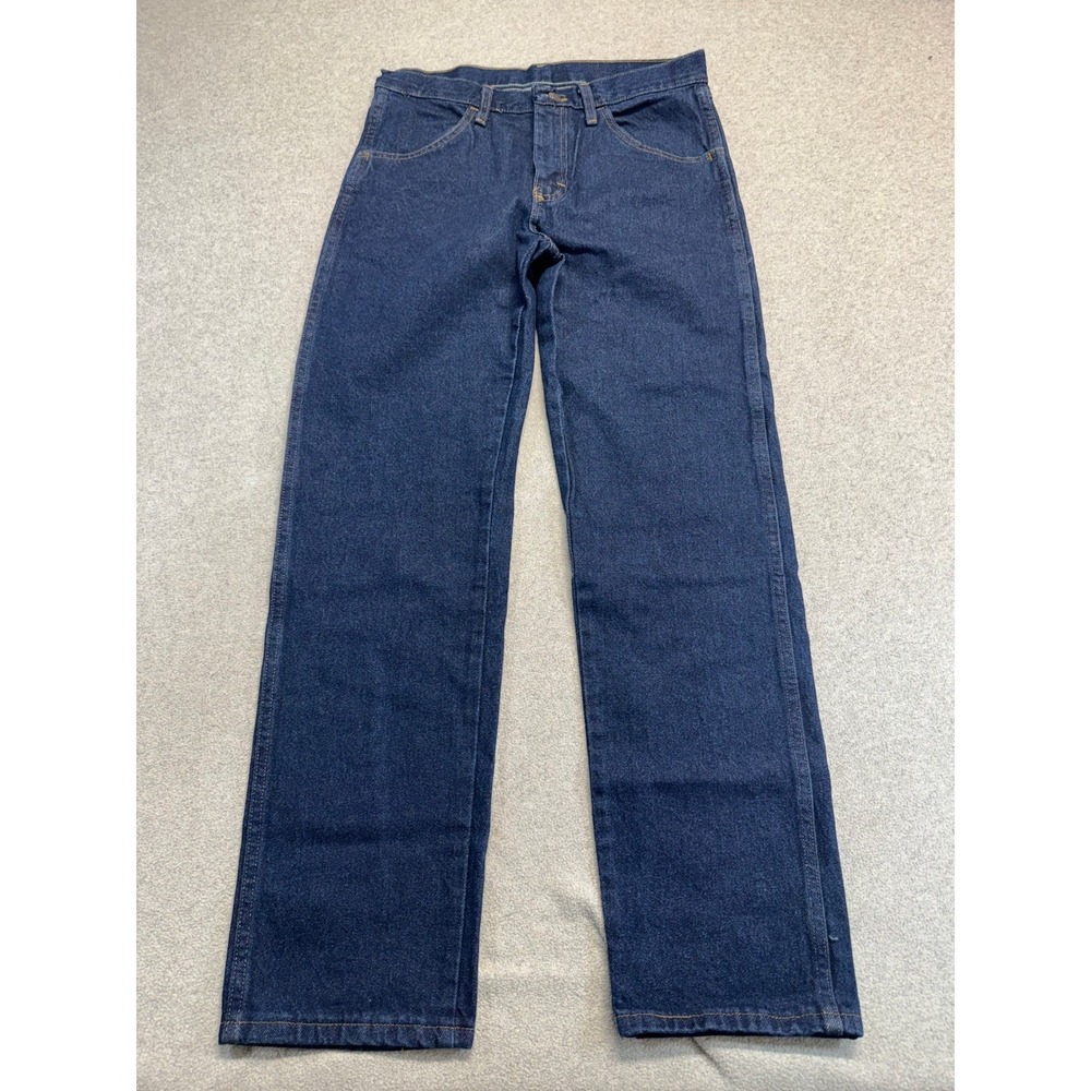 NWT Rustler by Wrangler Jeans Mens 30x30 Regular Fit Straight Leg Dark Wash Work